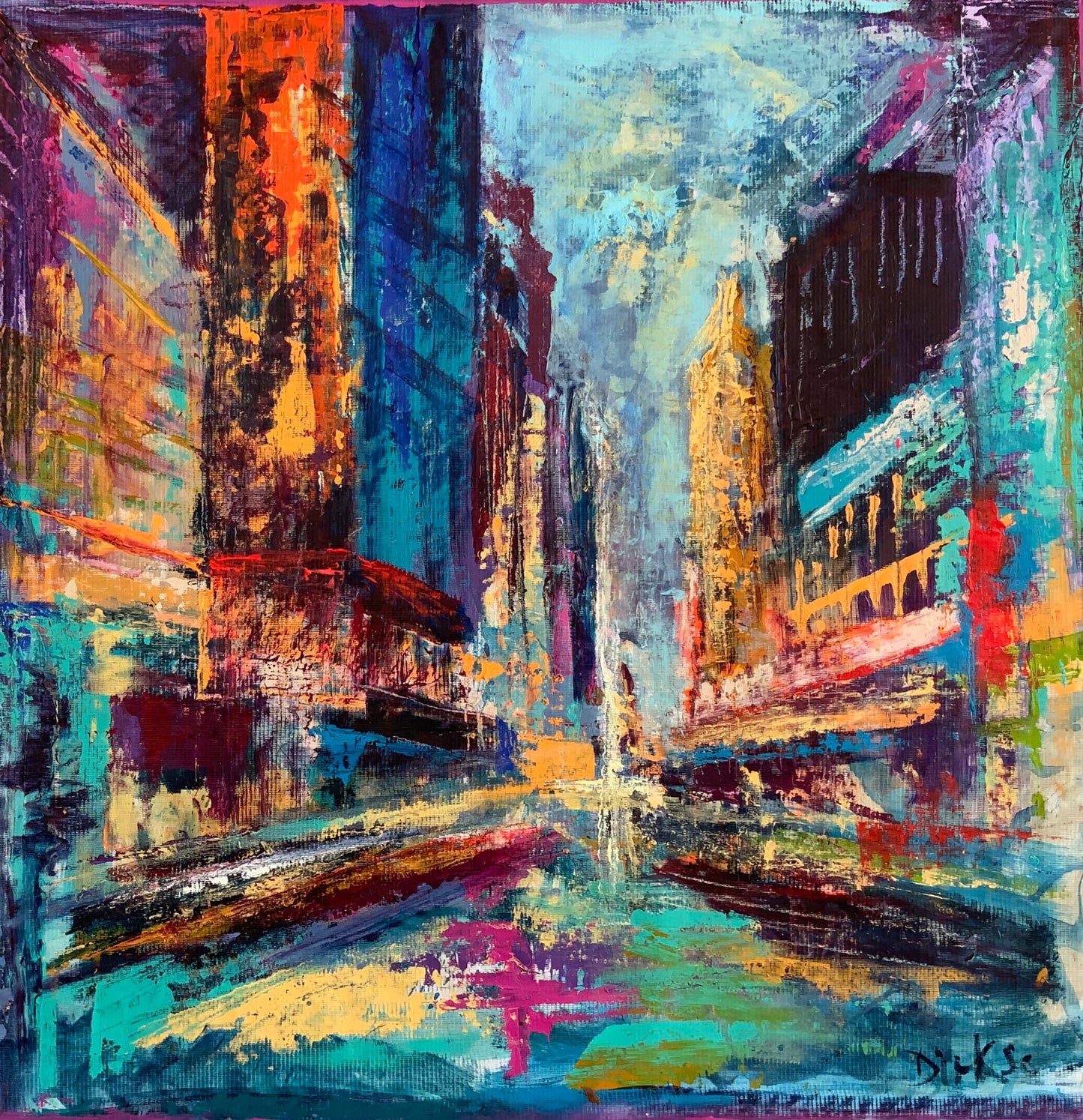 Going Downtown 50x50cm in MC zijde 130 g/m2 papier
