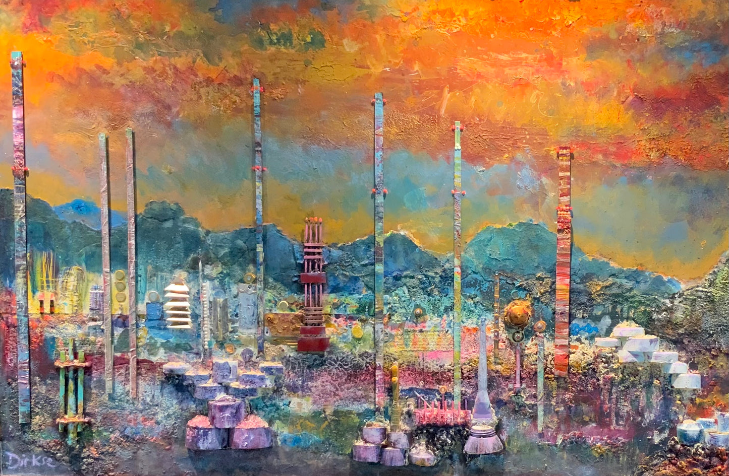 Het tijdperk van de fossiele brandstof 50x70 in MC zijde 130 g/m2 papier