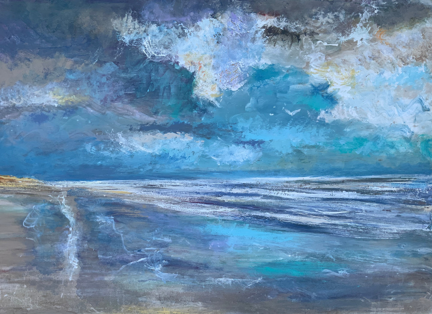 Thunder sky 50X70cm in MC zijde 130 g/m2 papier