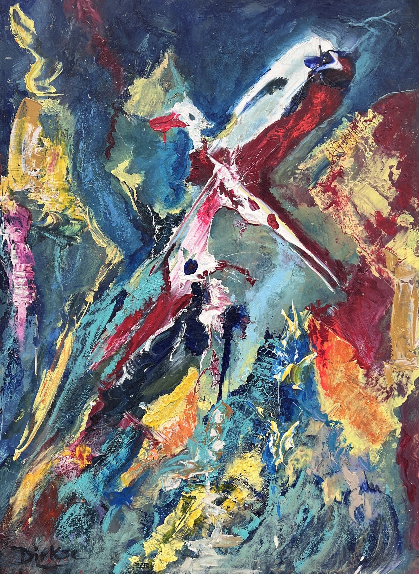 Stijgende Phoenix 90x120cm