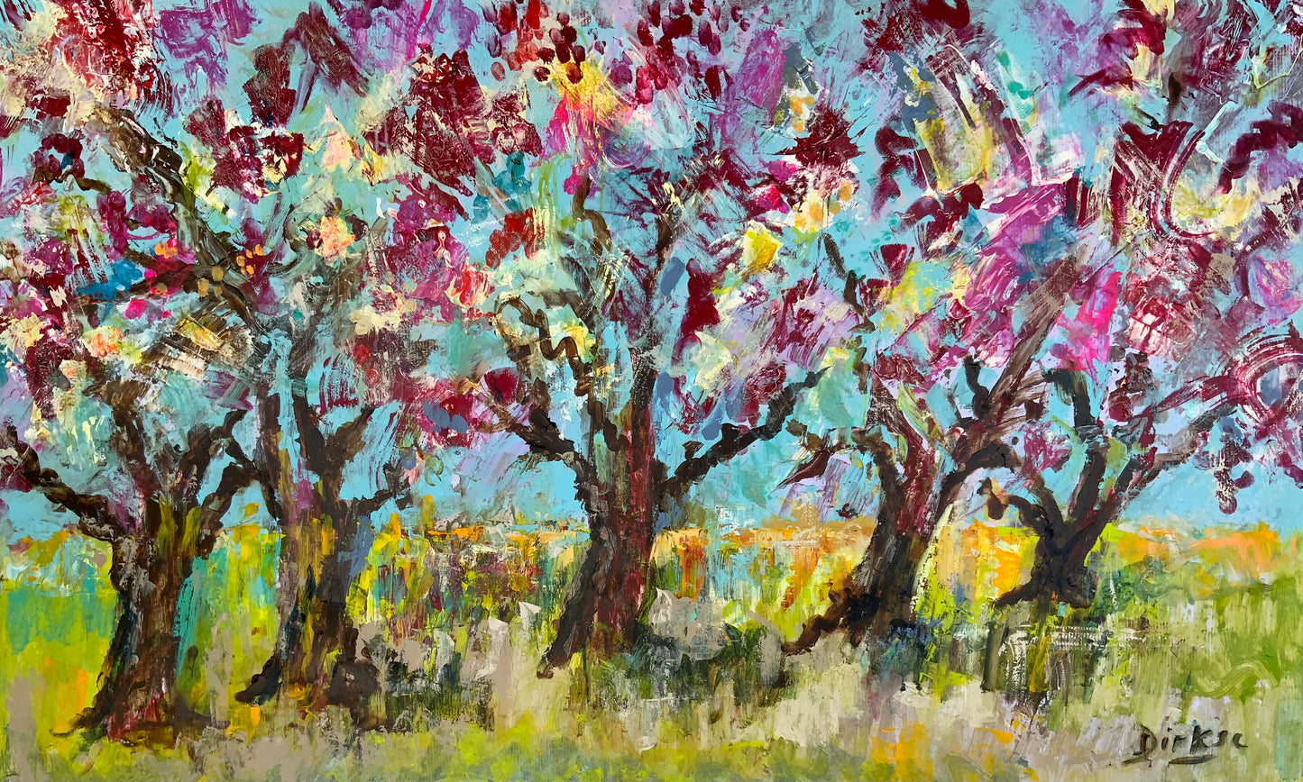 Lentebloesem 50x70cm in MC zijde 130 g/m2 papier