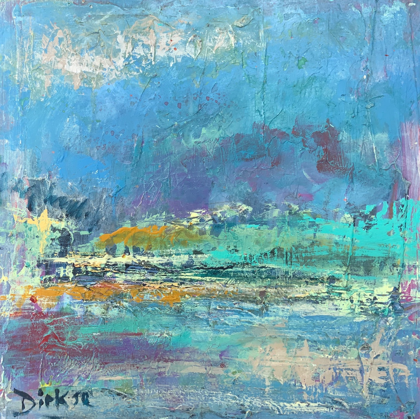 Landschap 40,5x40,5cm