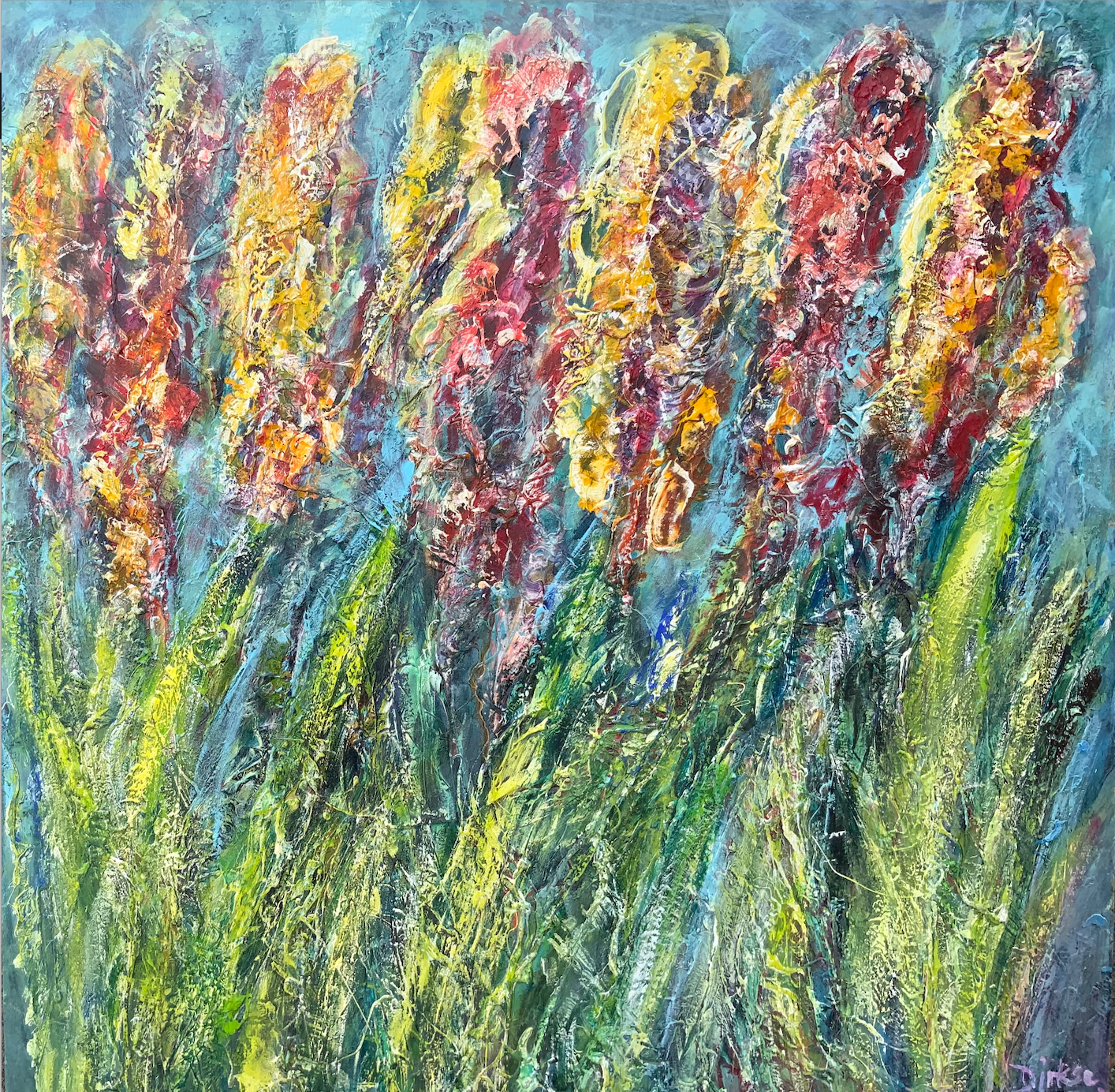 Natuur gloeiend 122x122x1,2cm