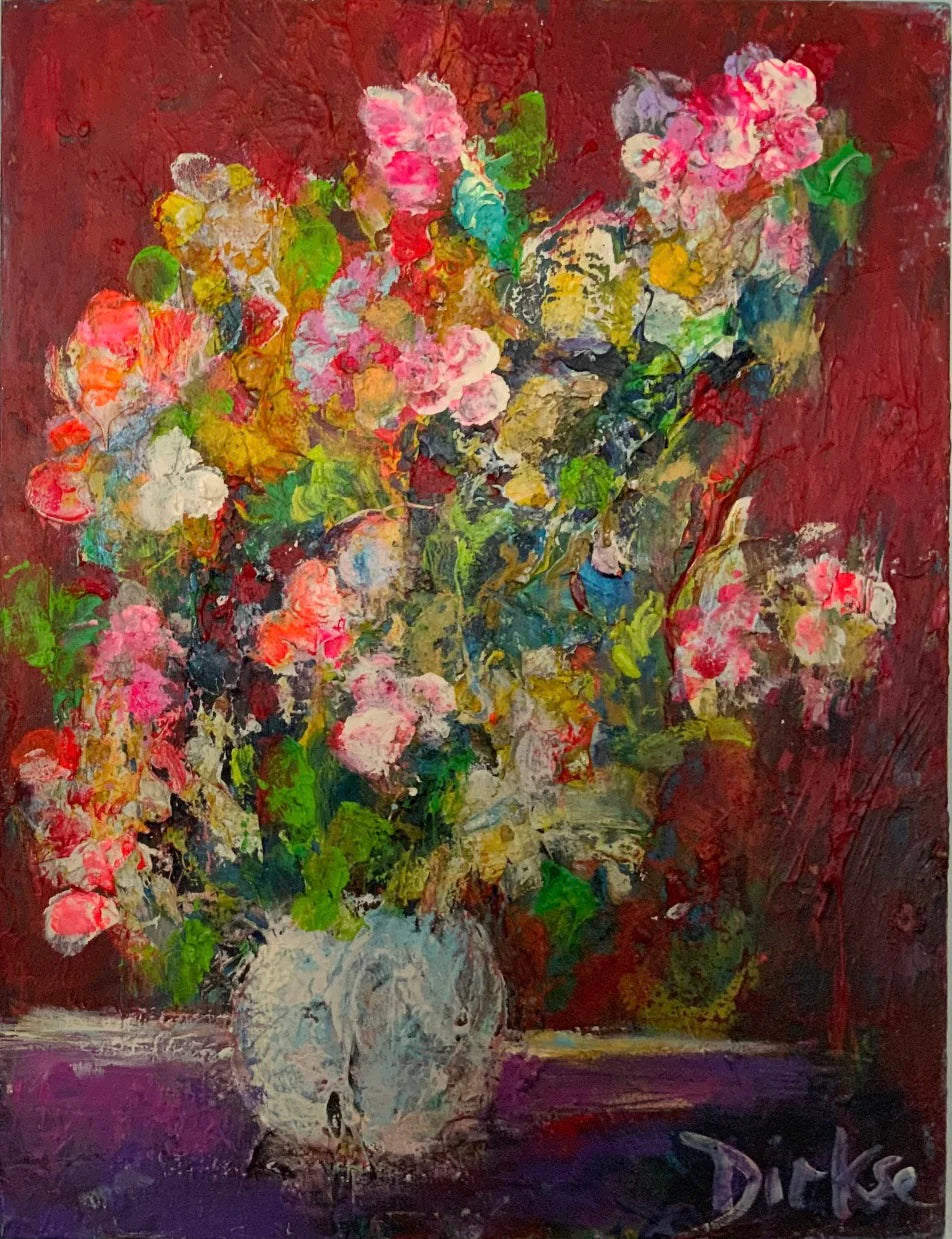 Wanneer bloemen bloeien 30x40cm in MC zijde 130 g/m2 papier