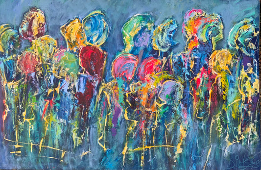 Party time 50x70cm in MC silk 130 g/m2 paper