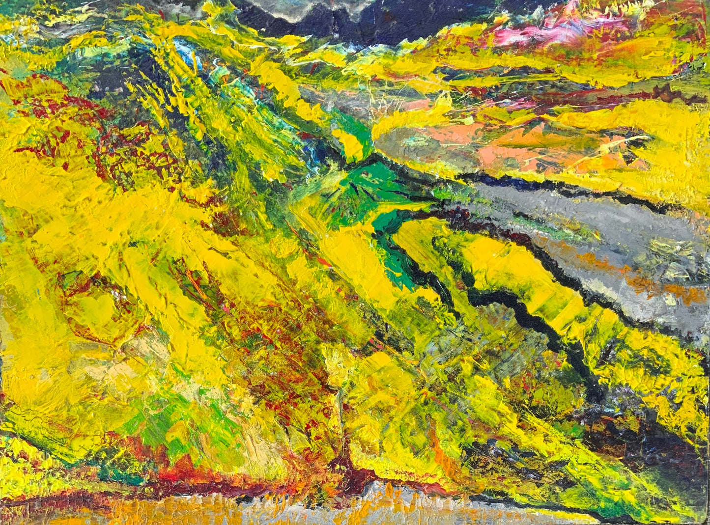 Beyond yellows 90x120cm