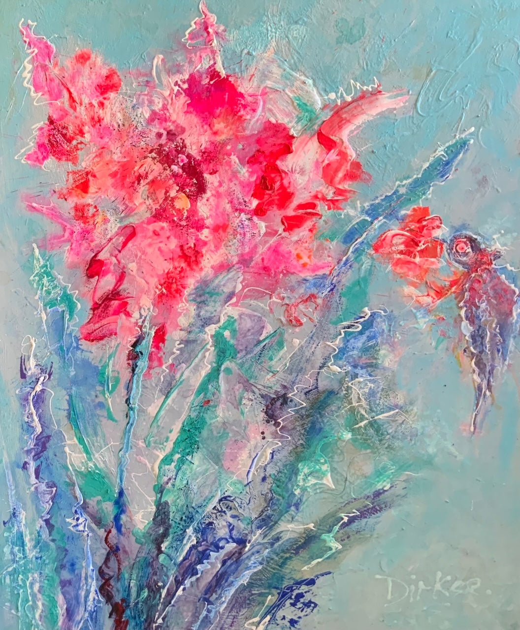 Sweet nectar in pink 100x120cm