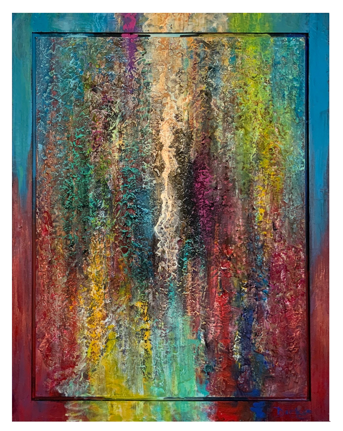 Goudbrons en koper gemengd in kleur 107x138cm