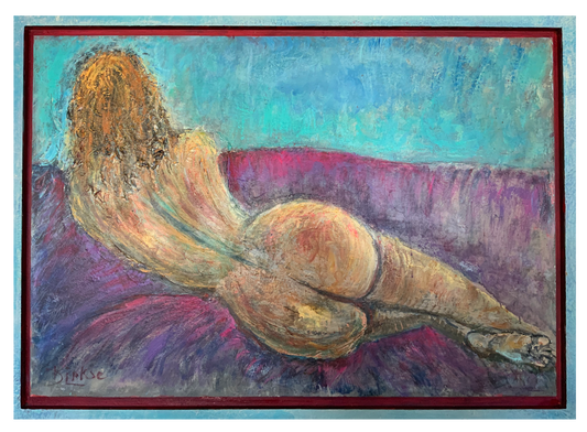 Lady on the couch 130x95x3.5cm